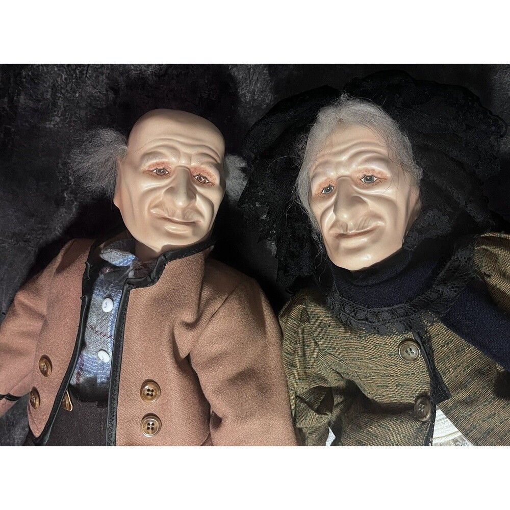 Vintage Grandma & Grandpa Boots Tyner Collectible Gumdrop Dolls Halloween Spooky
